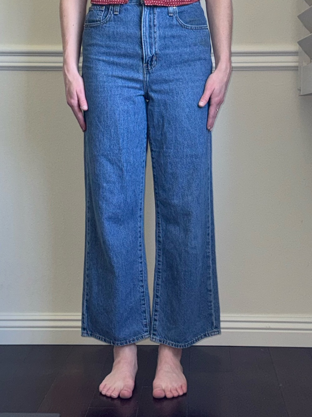 Levi Strauss High-Waisted Straight Leg Women's Blue Jeans Size 27 pre-owned